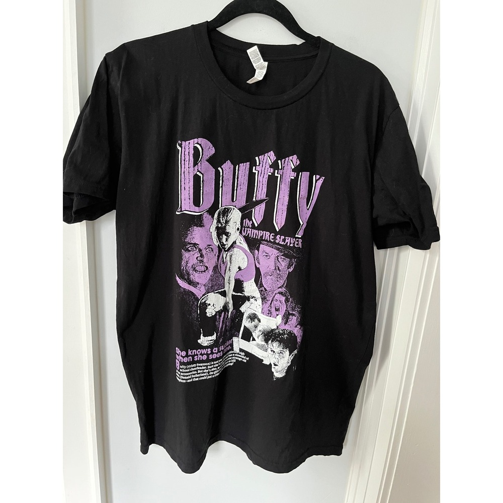 American Apparel Buffy the Vampire Slayer 1992 Movie Graphic Tee Black Large